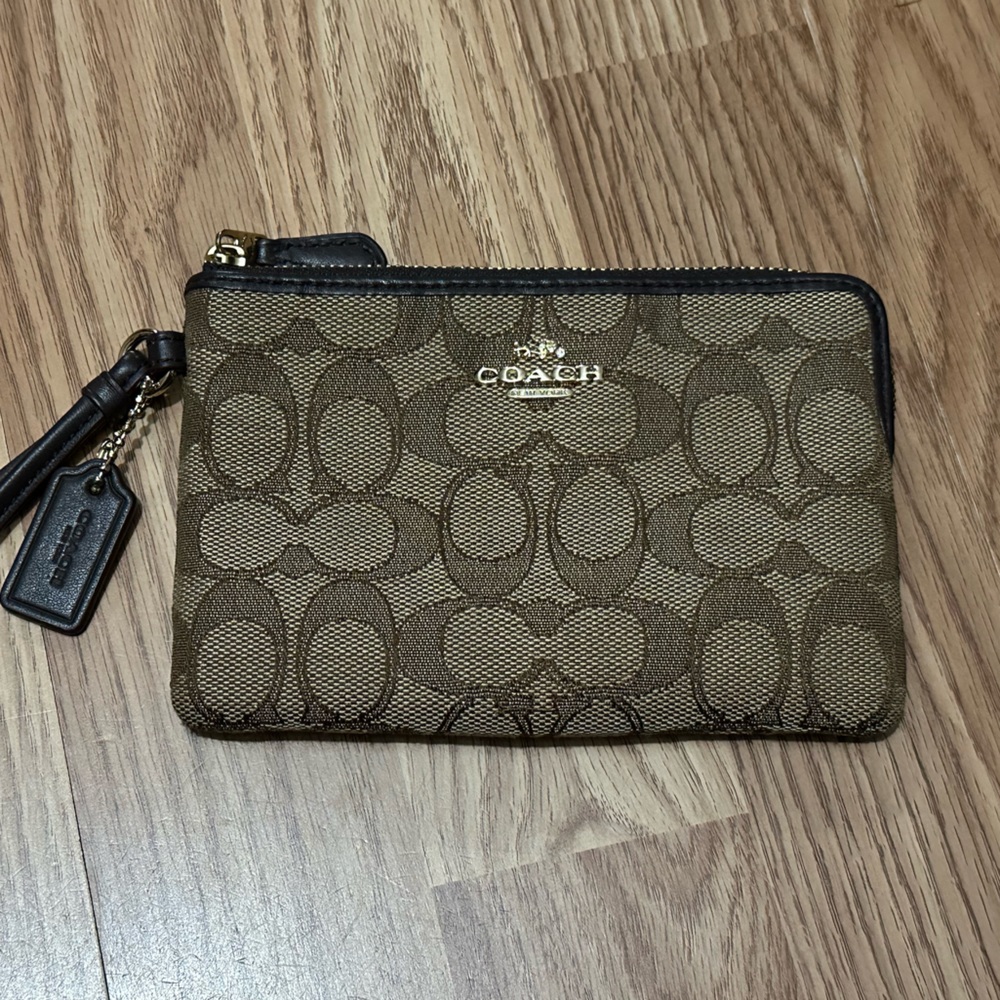 Brown Coach Wristlet